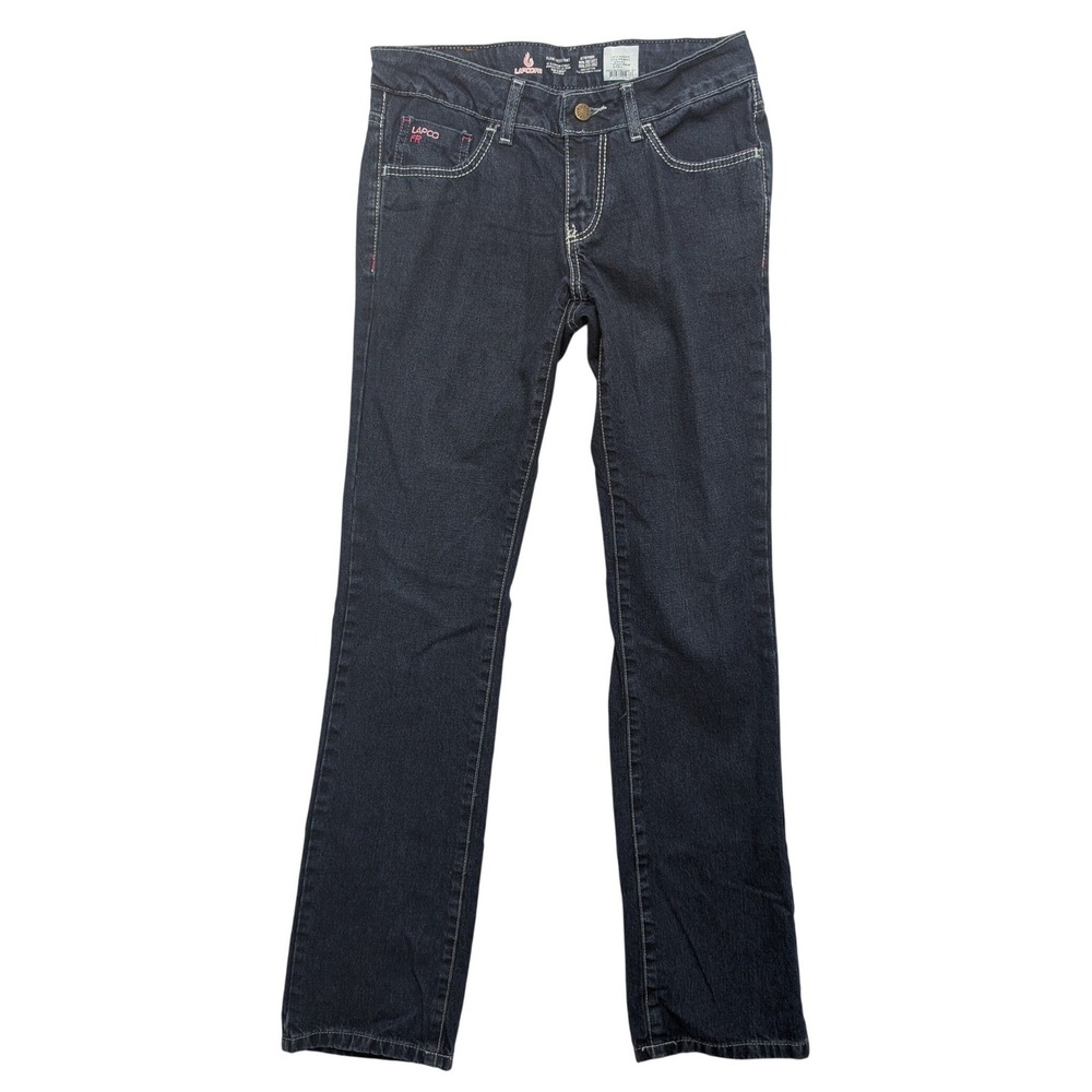 LAPCO FR Flame Resistant Jeans Womens 4 Tall Dark Wash CAT2 NFPA 2112 L-PFRD10M